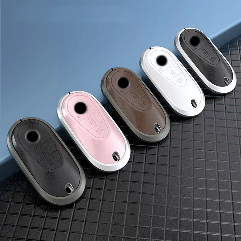 

Alloy Leather Car Key Case Cover Shell For Mercedes Benz A B C E S Class W204 W205 W212 W213 W176 GLC CLA GLS AMG W177 Keychain