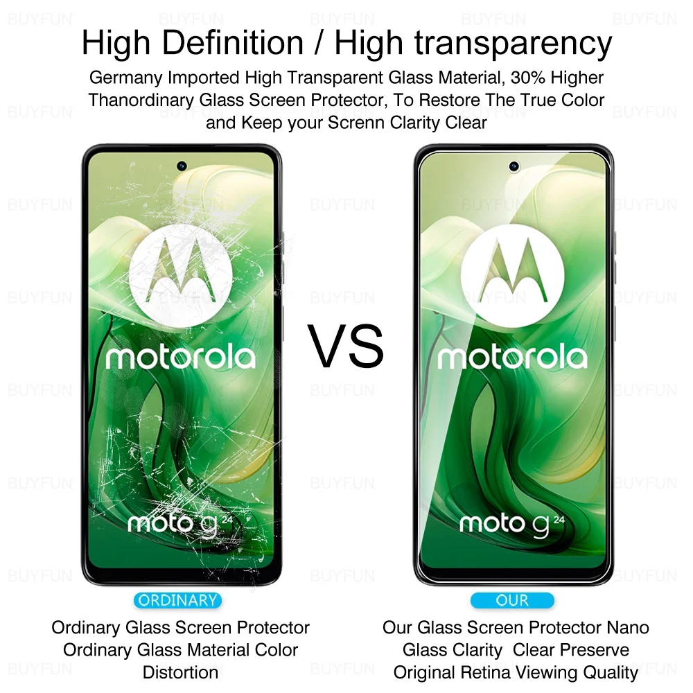 8 в 1 закаленное стекло для камеры Motorola Moto G24 Rola MotoG24 Power G 24 24G G24Power 4G Защитная пленка