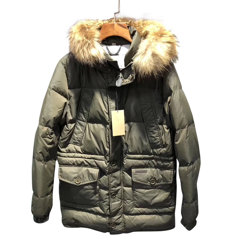 Down jacket men's long winter 2022 new Canadian pie to overcome the tooling lovers big goose coat tide,winter Hooded Jacket