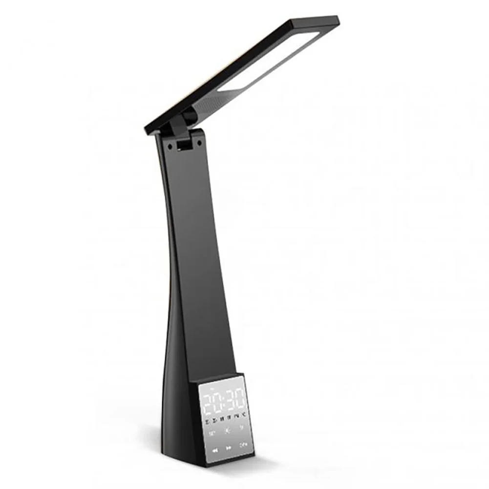 

Настольная лампа с регулируемой яркостью, 3 режима, USB Складная Настольная лампа с календарем, часами и температурой, ночник, лампа для чтени...
