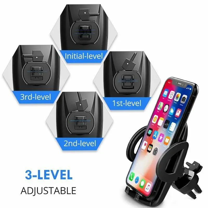 

DuDa Phone Car Holder Air Vent Mount Stand Clip Adjustable Smartphone Bracket