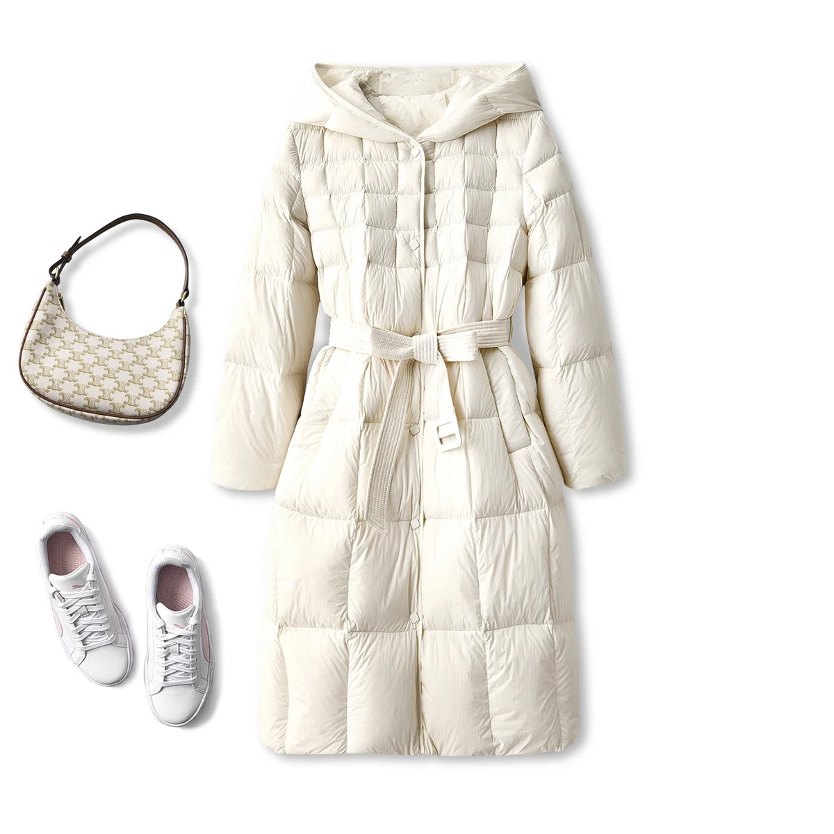 High-quality Casacas Para Mujer Invierno 2022 Long Coats for Winter for Women  90%  White Duck Down  Casual  Winter Hooded