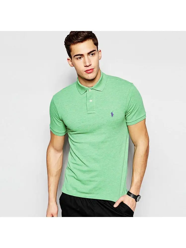 

2022 Summer American New Men's Lapel Polo Shirt Cotton Embroidery Short Sleeve Casual Business Fashion Slim T-Shirt S-6XL XM