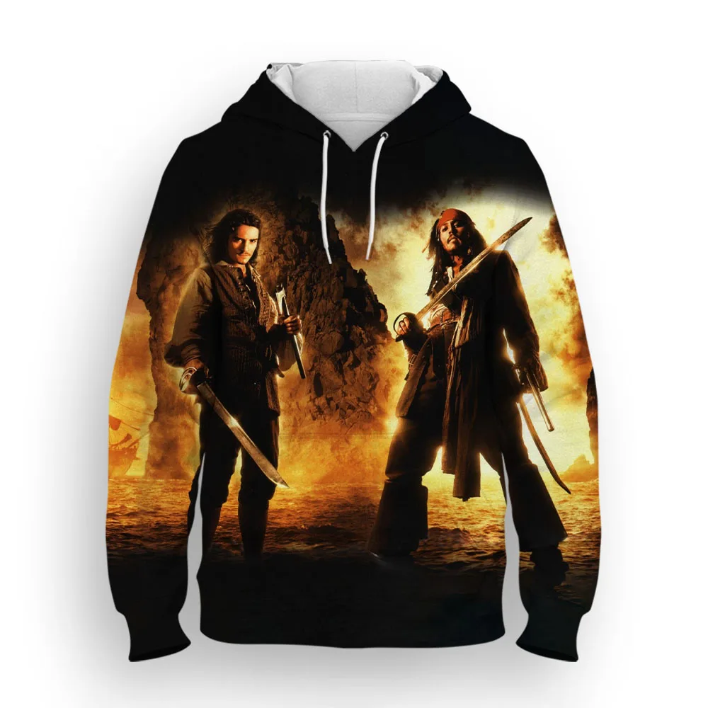 

Мужской свитер из фильма «Пираты Карибского моря», весна-осень, модная мужская толстовка с 3D-принтом, Повседневный свитер