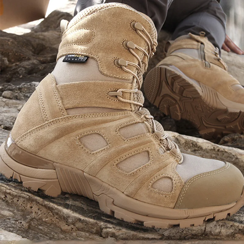 

Высокие походные ботинки, мужские технические тактические ботинки до щиколотки для пустыни, женские военные треккинговые кожаные кроссовки
