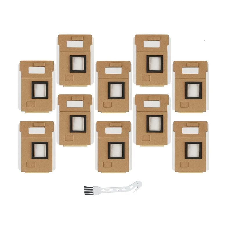 

10PCS Replacement Dust Bag Fit For Roborock S7 / S7+ / S7 Maxv Plus Vacuum Cleaner Auto-Empty Dock Accessory Set