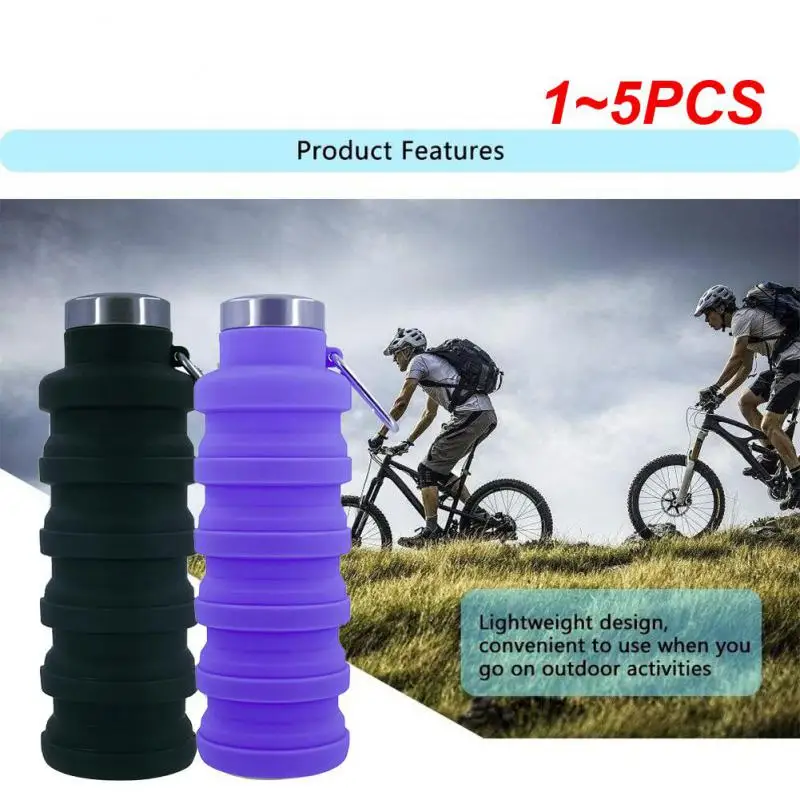 

1~5PCS Outdoor Travel Sports Cup Bpa Free Folding Silicone Water Bottle Portable Retractable Drinking Cup Dropshipping With