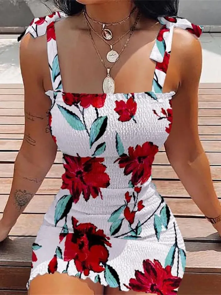 

Оптовая продажа с фабрики, индивидуальное облегающее платье на бретельках с принтом, с одной линией воротника, без бретелек, модные женские ...