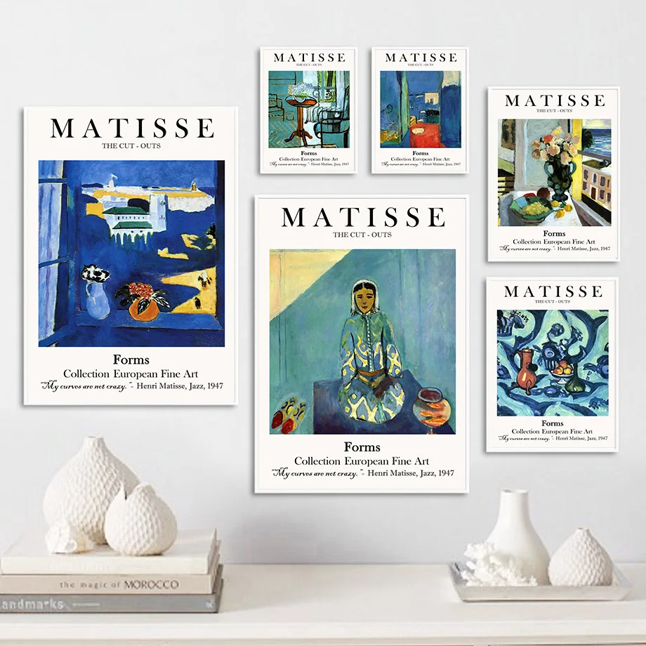 

Винтажные постеры Матисс девушка абстрактный пейзаж настенное искусство скандинавские принты домашний декор холст живопись Настенная кар...