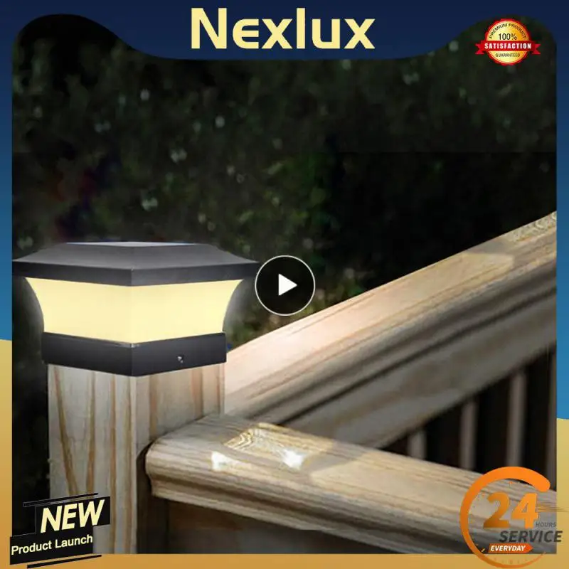 

LED Outdoor Stigma Lamp Fence Gate Pillar Garden Wall Lamp Solar Garden Light Waterproof With Mounting Bracket