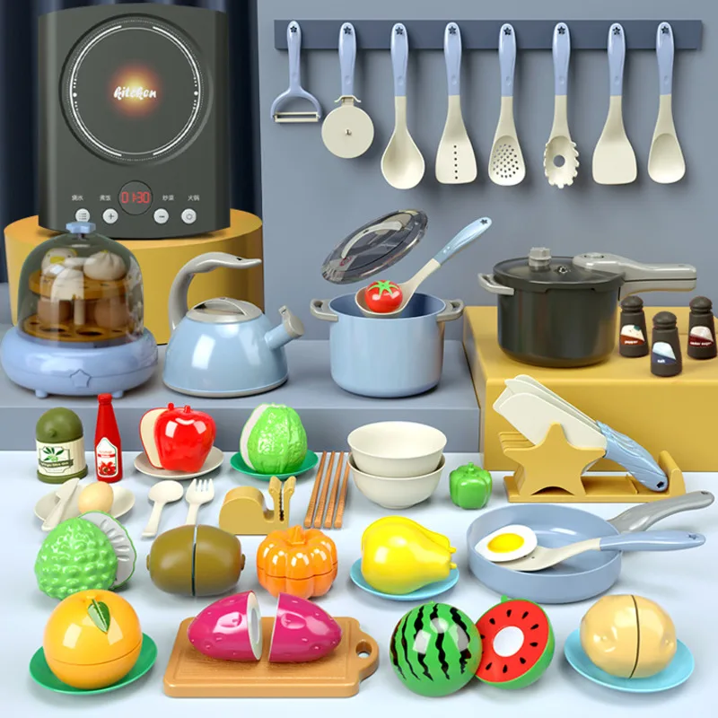 

Simulation Plastic Cutting Knives Fruit/Vegetable Set Play Home Kids Kitchen Game Toys Safety Educational Toy For Children Gifts