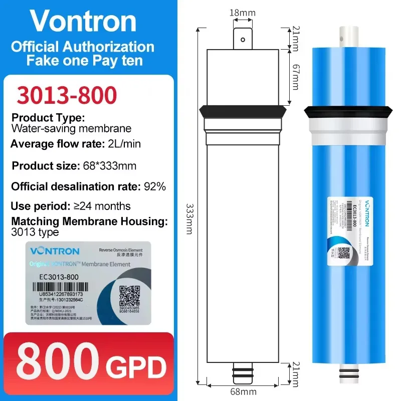

Vontron мембрана обратного осмоса 3013-800