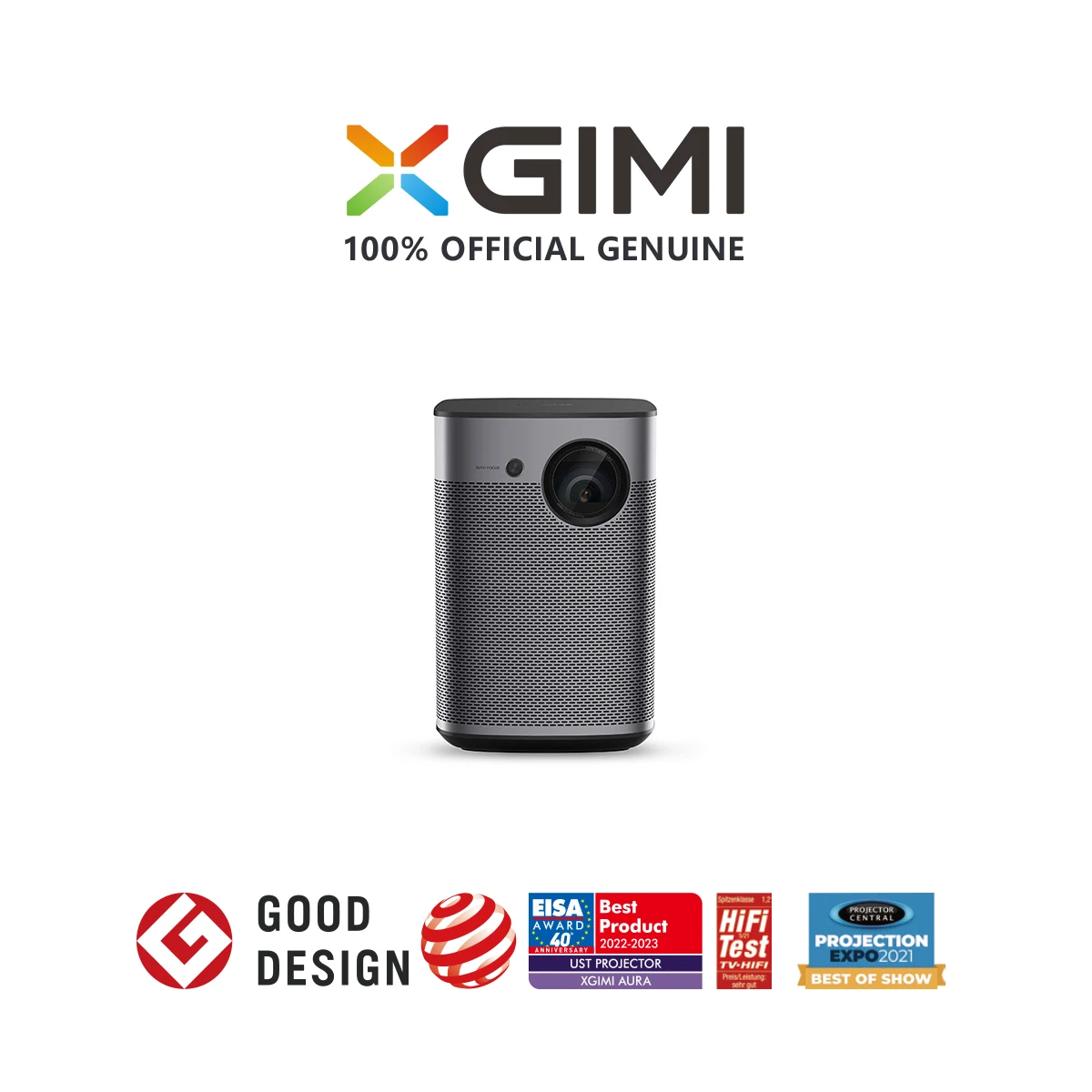 XGIMI Halo True 1080p Portable Projector for Outdoor Movie Night, 800 ANSI Lumen, Harman Kardon Speakers, WiFi Bluetooth, Auto F