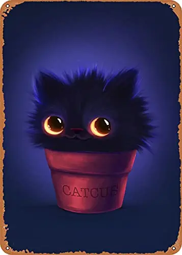 

Catcus Vintage Look Metal Sign Patent Art Prints Retro Gift 8x12 Inch