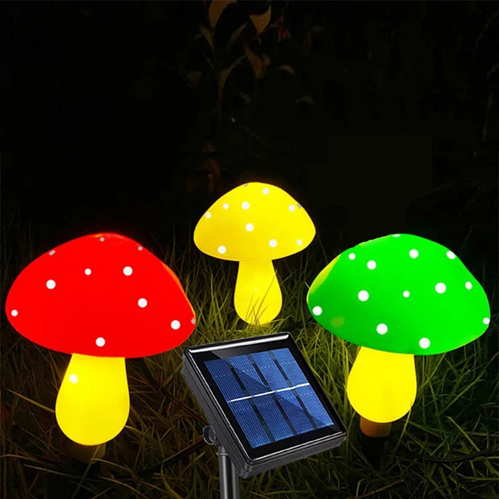 

Outdoor Solar Garden Lights 3 In 1 Smart Sensor Mushroom Lamp LED Waterproof Patio Yard Backyard Lawn Path Street Decor