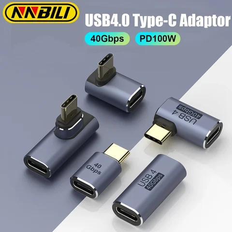 NNBILI USB 4.0 OTG Тип C к Типу C Thunderbolt 3 Удлинительный кабель-адаптер «папа-мама» для телефонов, ноутбуков, ПК, 40 Гбит/с