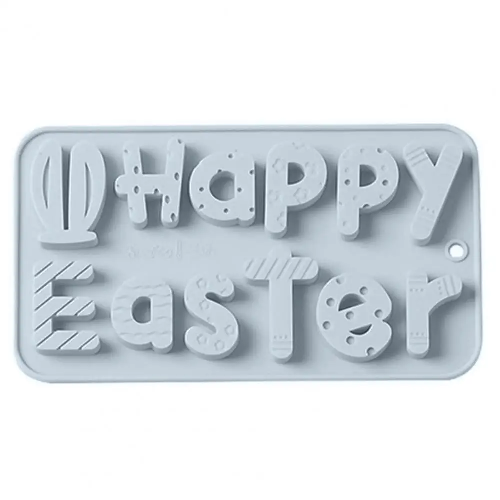 

Alphabet Mould Temperature-resistant 3D Modelling Food Grade Non-stick DIY Making Tool Happy Easter Letter Silicone Mold
