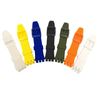 color silicone strap for swatch susb400 susr401 concavity 21mm watch accessories