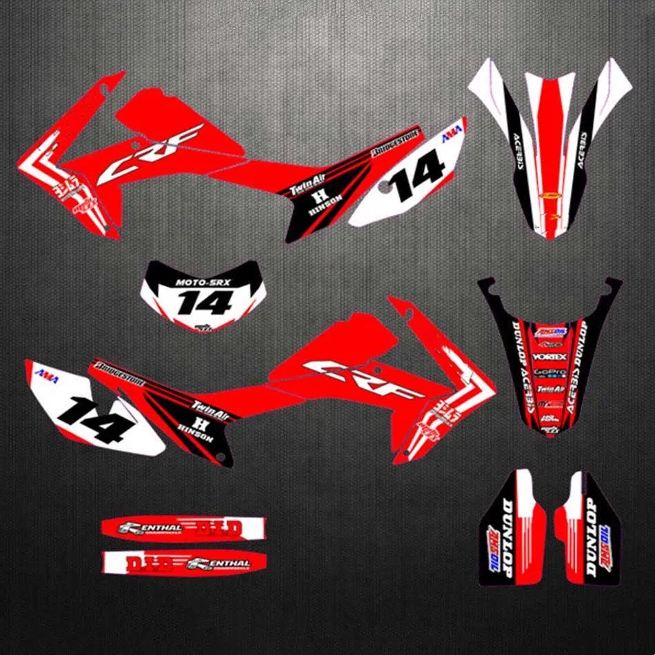 Бесплатные пользовательские цифры CRF 2012 л/м графические наклейки для Honda CRF250L CRF250M