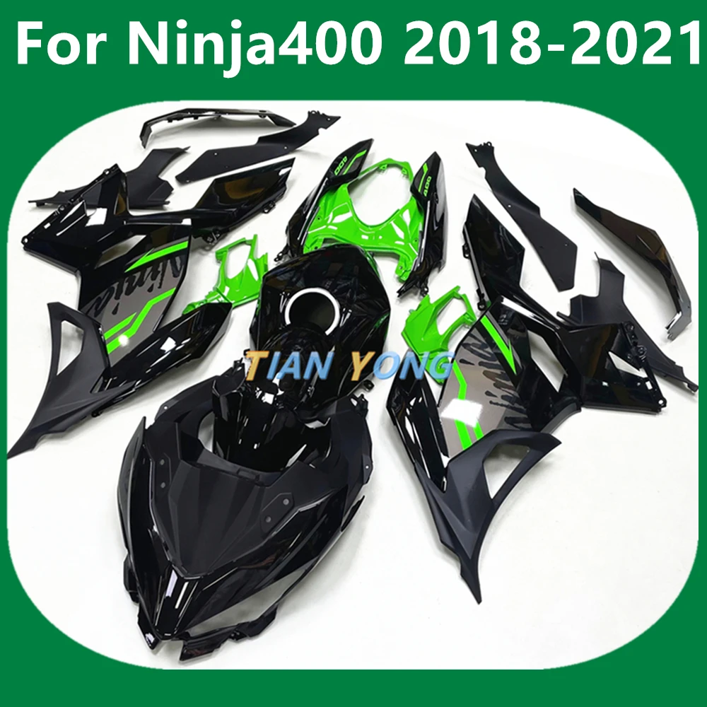 

Полный комплект обтекателей для мотоцикла Ninja400 2018-2020-2021-2022 подходит для кузова ниндзя 400 зеленая, черная, серая наклейка