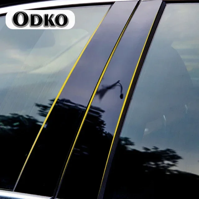 

Подходит для Mazda 3 Axela Sedan 2019 2020 2021 2022 2023, глянцевая черная стойка, оконная дверная крышка, набор накладок B C