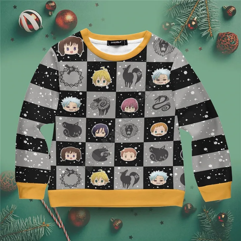 PLstar Cosmos Ryuguji Xmas Christmas 3d print Hoodies Pullover Boy For Girl Long Sleeve Shirts Kids Christmas Sweatshirt