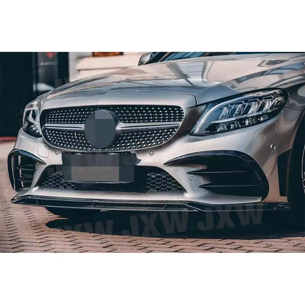 Передний бампер из углеродного волокна противотуманные фары плавники сплиттер