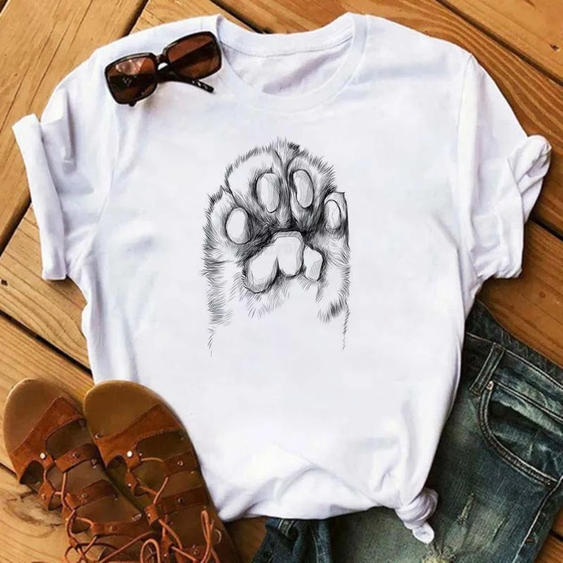 

Cartoon Dogs Graphic Printed Women T-shirts Kawaii Pet Sweet Fashion Animal 90s Clothes Lady Tees Print Tops Clothes Female
