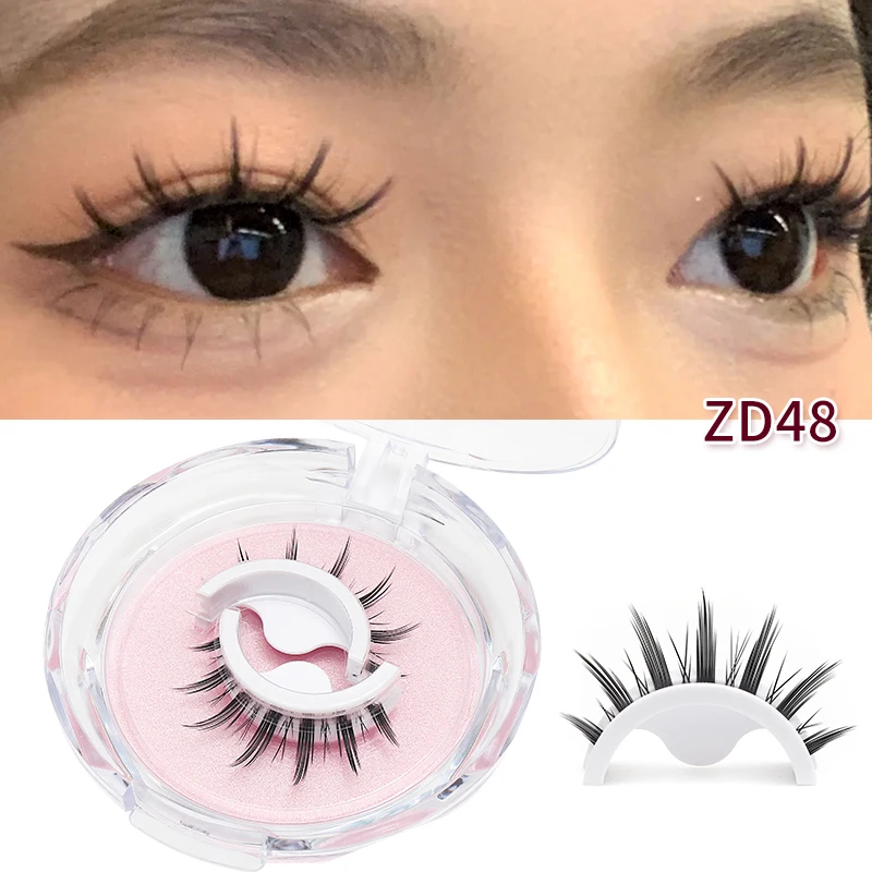 

Korean Self Adhesive Eyelashes Natural Lashes Reusable Eyelashes Supplies Manga Eyelashes Blush Makeup Free Shipping Products
