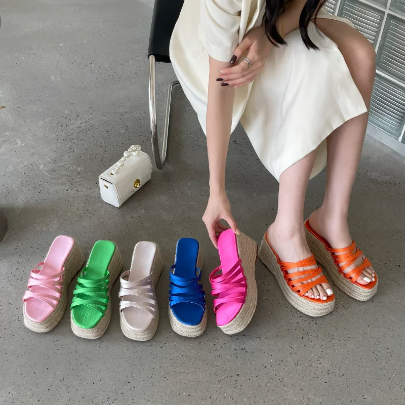 

New Women Wedges Platform Sandals Fashion Casual Peep Toe High Heels Shoes Slippers Strap Sandal Femmes Sandales Zapatos Mujer