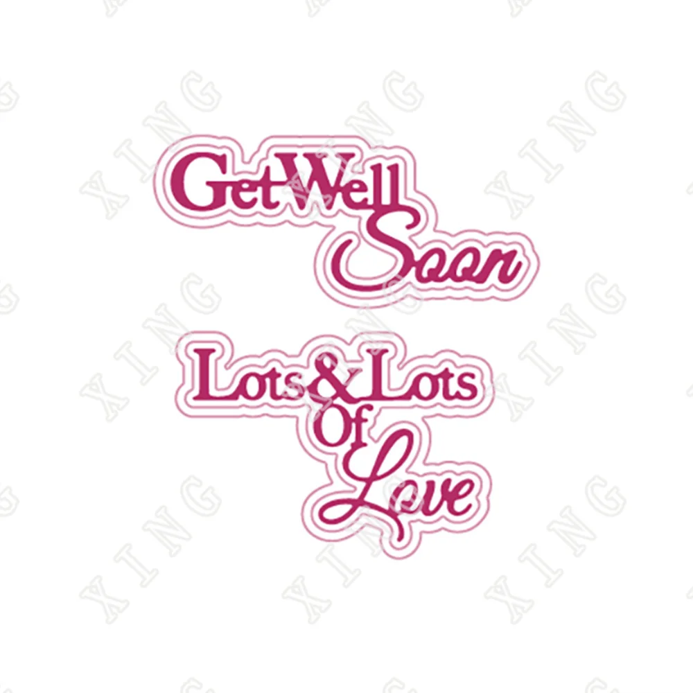 Получите много надписей любовь буквы металлические Вырубные штампы сделай сам