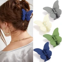 new butterfly clip hair accessories frosted spray paint effect personality fashion back of the head hair claw clip