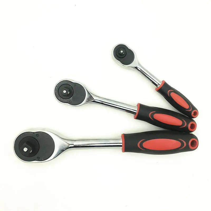 

Гаечный ключ с храповым механизмом 1/4 дюйма 3/8 дюйма 1/2 дюйма Инструменты для ремонта автомобиля 24 зубца ручной гаечный ключ с быстроразъемн...