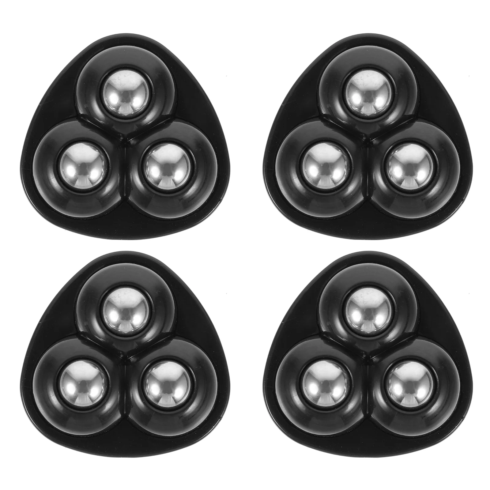 

4 Pcs Sticky Casters Storage Bin Wheels Crates Mini Steel Appliance Kitchen Appliances