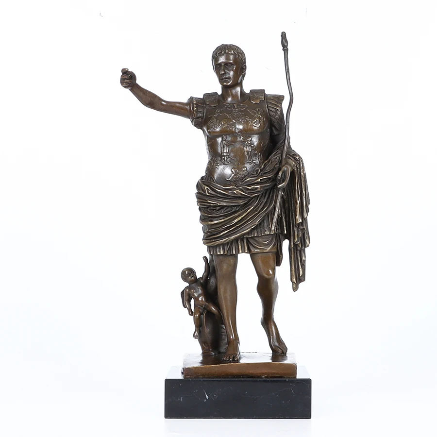 Бронзовая статуя октавиа Аугуста, знаменитая скульптура, римский император, Аугуст, благородный декор