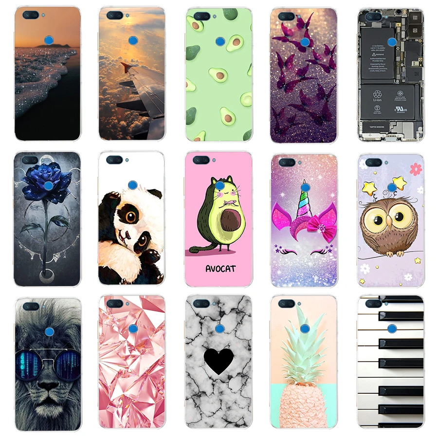 Силиконовый чехол для Xiaomi mi 8 lite 6, Мягкий защитный чехол из ТПУ для задней панели телефона