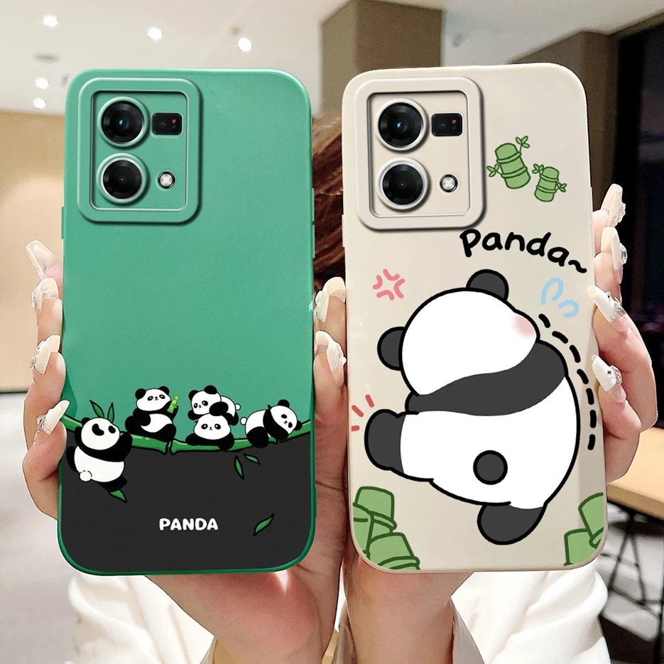 Для Oppo F21 Pro 4G Φ F21Pro CPH2363 Милая панда мультяшная Обложка мягкая силиконовая
