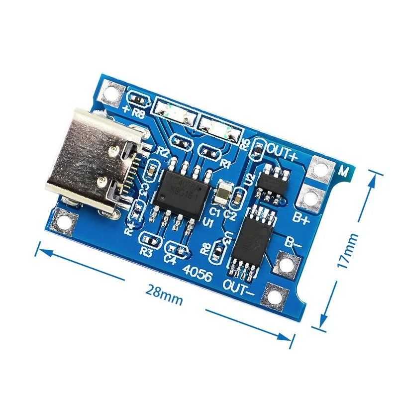 

5V 2A Type-C USB 3.7V 18650 Lithium Li-ion Battery Charging Board DIY Power Bank