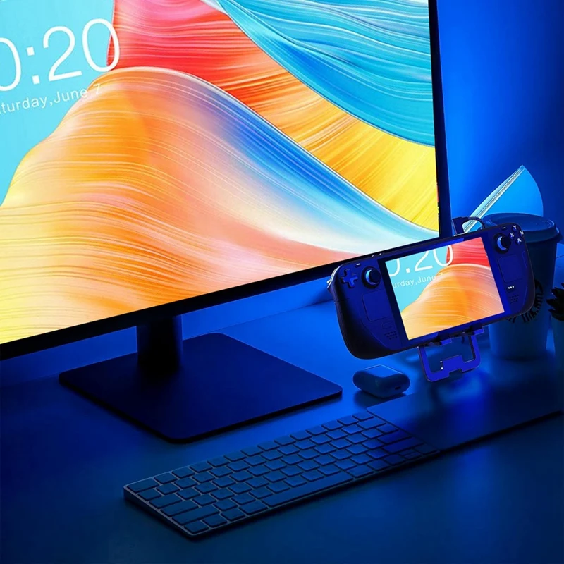 Док-станция USB C 5 в 1 складная металлическая зарядная подставка для Steam Deck/Switch/ROG Ally