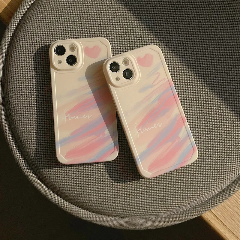 

Graffiti Halo Dye Love Soft Shell Phone Case For iphone 14 13 12 11 Pro Max X XR XSMAX 7 8 Plus SE TPU Case Cover new products