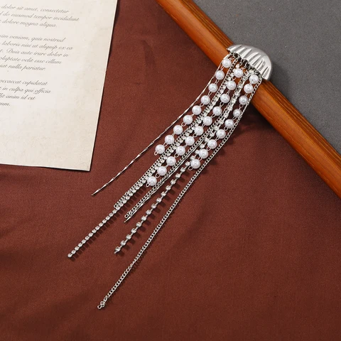 Morkopela металлическая цепочка с кисточкой брошь медуза