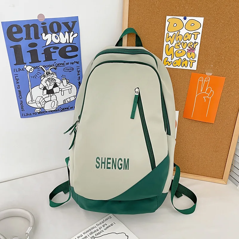 

College Student High School Backpack Women Large Capacity Nylon School Bag for Teenage Girls Boys Campus Casual Bookbag