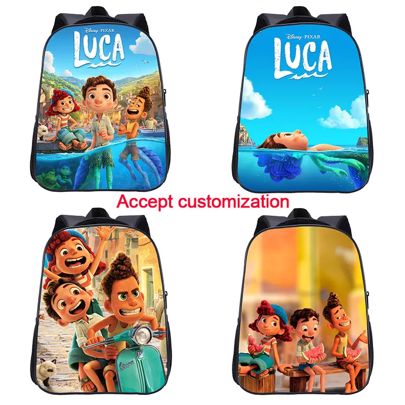 

Disney Luca Large Capacity Cartoon Character Backpack Girl Boy Kid Birthday Party Gift Backpack School Bag Travel Pack