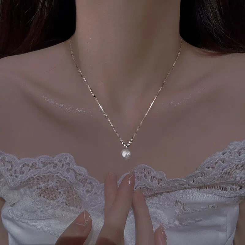 Draweye Luxury Quality Necklaces for Women Pearls Simple Design Sweater Chains Elegant Chokers Ins Fashion Pendant Necklace