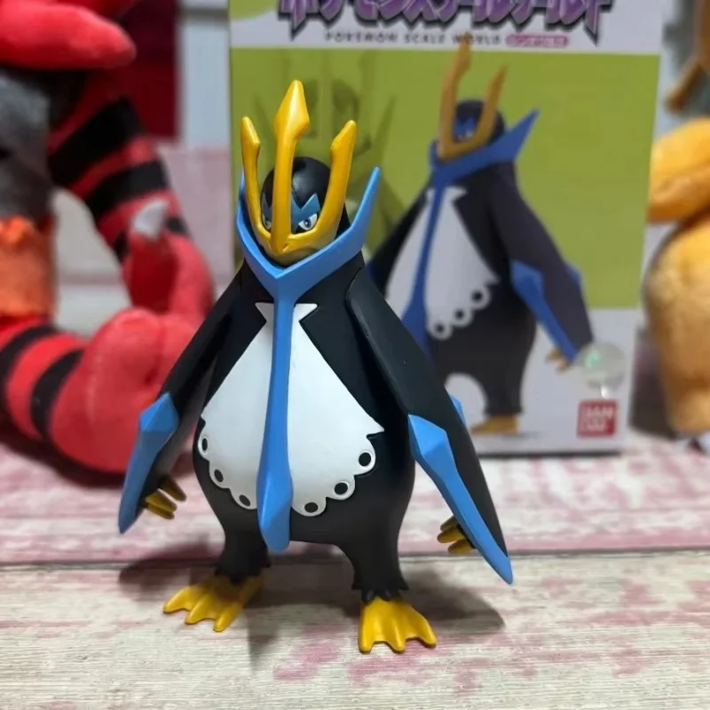 Фото ​ Оригинальные фигурки Bandai Scale World Pokemon Sinnoh: Тартвиг, Пиплуп, Эмполон, Чимчар, Инфернэйп, Лукас, Дон. Аниме-фигурки, игрушки, подарок. №3