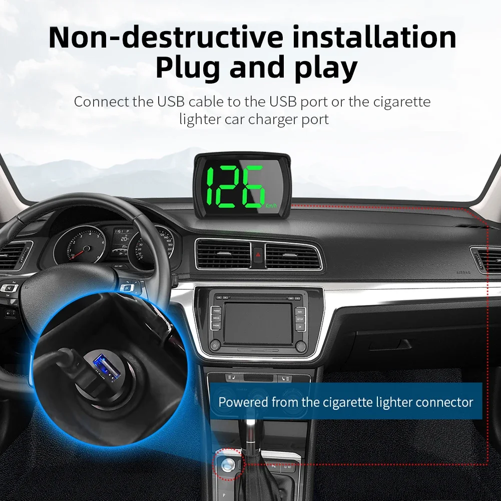 Универсальный автомобильный проекционный дисплей GPS HUD Цифровой спидометр