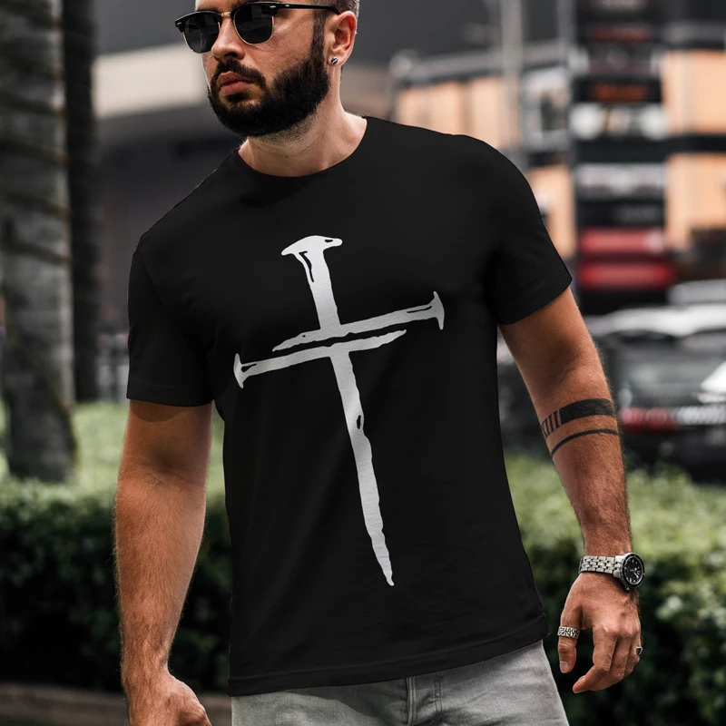 

2021 Summer print O-neck T-shirt men's fashion casual short-sleeved T-shirt Knight Templar streetwear Harajuku T-shirt top