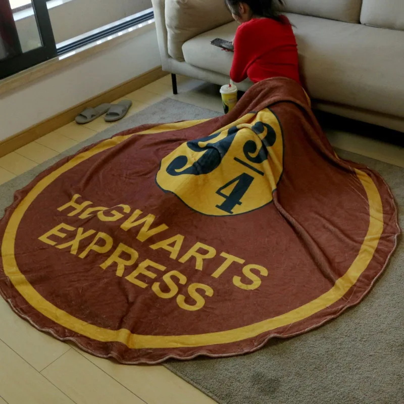 Фланелевое Одеяло Harrys мягкое теплое плюшевое круглое переносное зимнее одеяло