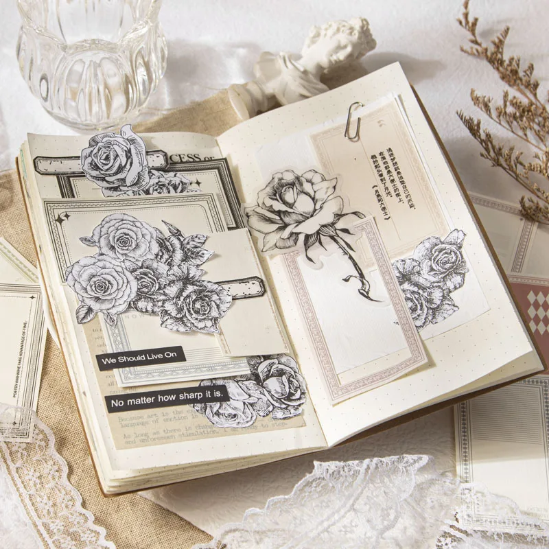 

30 штук блокнот для записей минимализм ins маленькие свежие сообщения записная книжка из материала Ретро многостильный 6 стилей