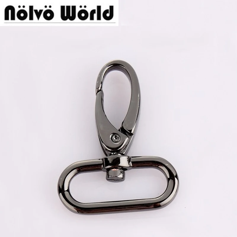 

30 pieces 4 colors 4.9*3.2cm 1.2 Inch trigger snap hook black gun swivel clasp lobster claws swivel hooks